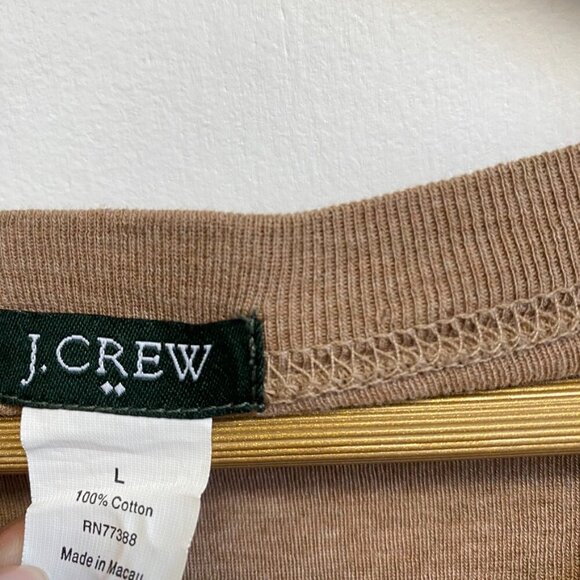 J. Crew 100% Cotton Brown Long Sleeve Top - Picture 5 of 9